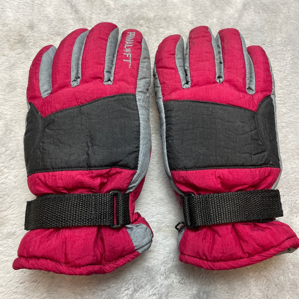 Sand & Siman Womens Primaloft Insulated Gloves Size M/L Red Winter Ski Sporty